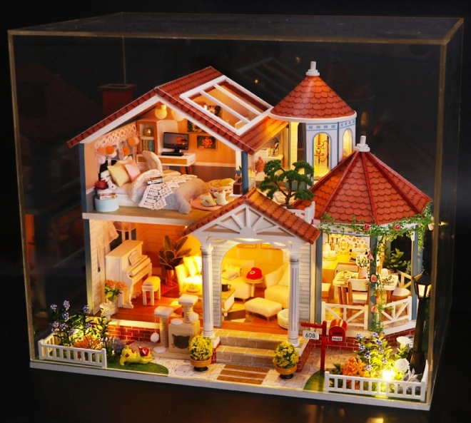 Negentien miniatuur huisje Huis gekleurde glazuur