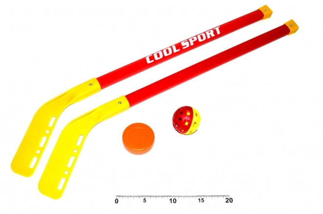 Hockey- en floorballset voor kinderen - 75 cm