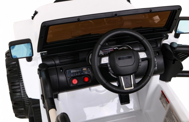 Elektrische kinderauto All Terrain Jeep Wit