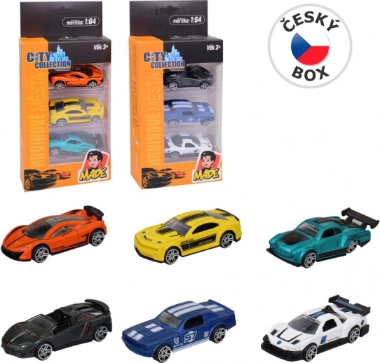 Metalen Auto’s - Set van 3 Modellen