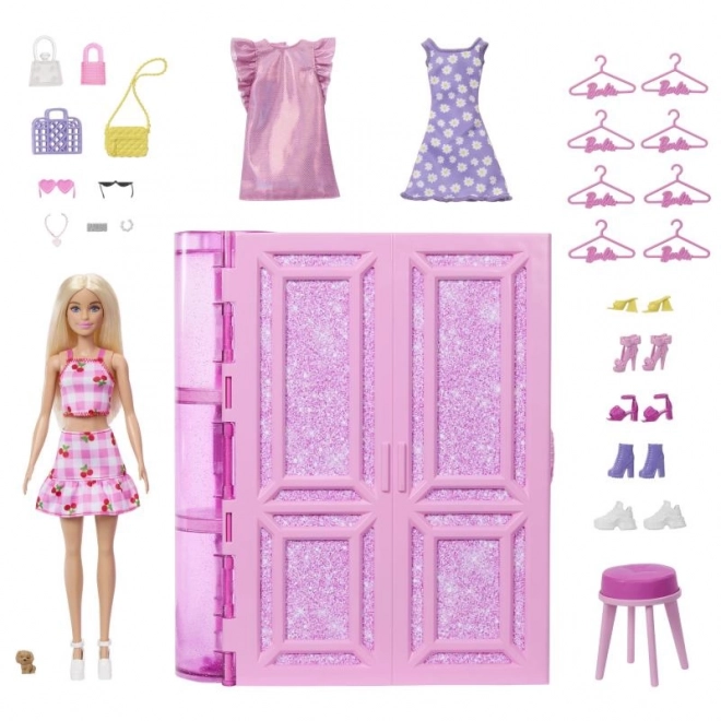Barbie Droomgarderobe in Pasteltinten met Pop
