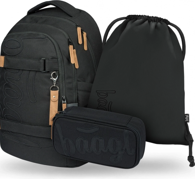 Školní Set Baagl Skate Max Darkness: Rugzak, Etui en Zak
