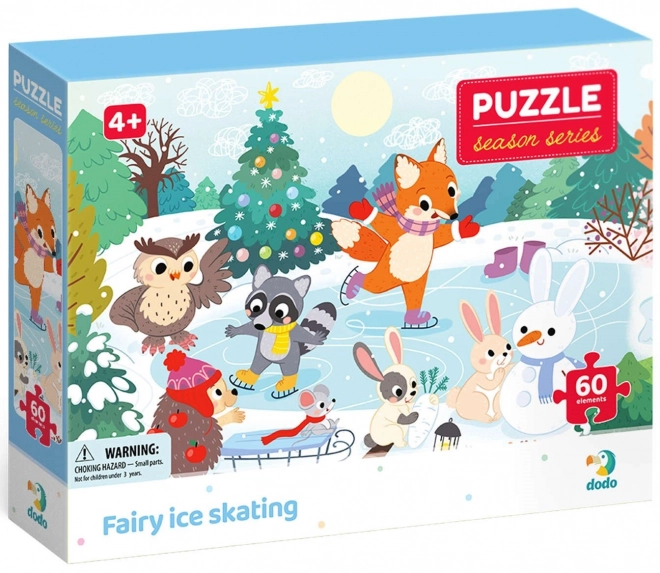 DODO Puzzel Seizoenen: Magisch Winter Schaatsen 60 stukjes