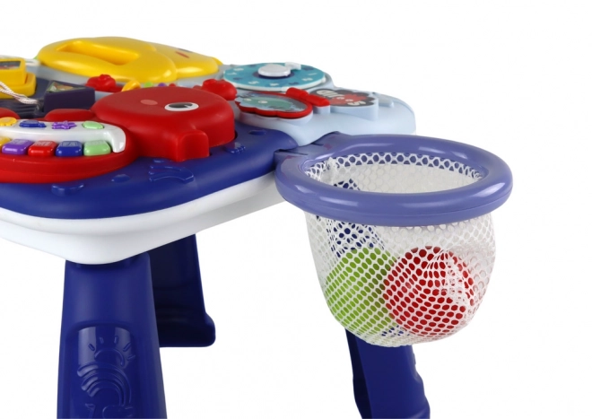 Educatieve Tafel 2v1 Zee Dieren Piano Klok Basketbal Ballen