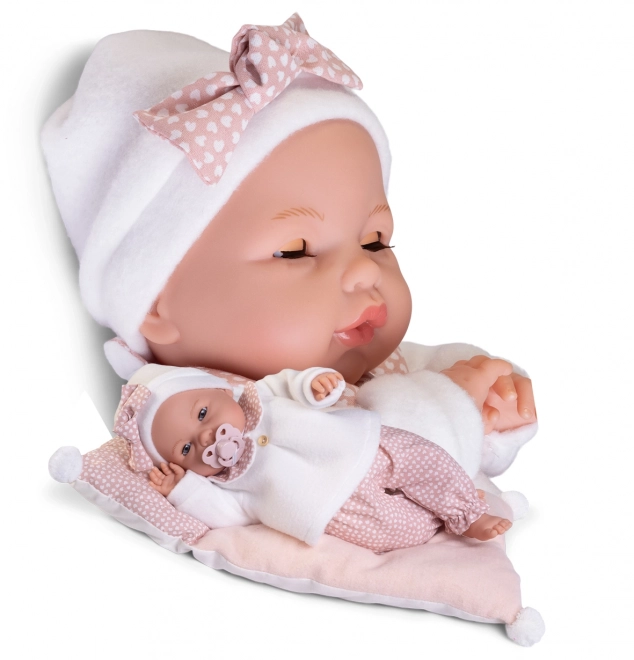 Antonio Juan 14363 BIMBA - knipperende babypop met geluiden en een zacht stoffen lichaam - 37 cm