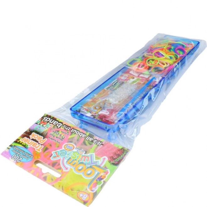 Loom set met 200 kleurrijke elastiekjes