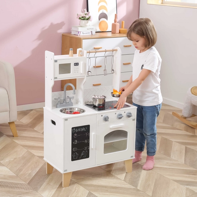 Houten keuken met verlichting en geluid PolarB
