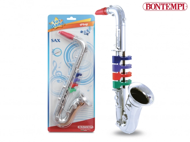 Glanzende plastic saxofoon met 4 kleppen