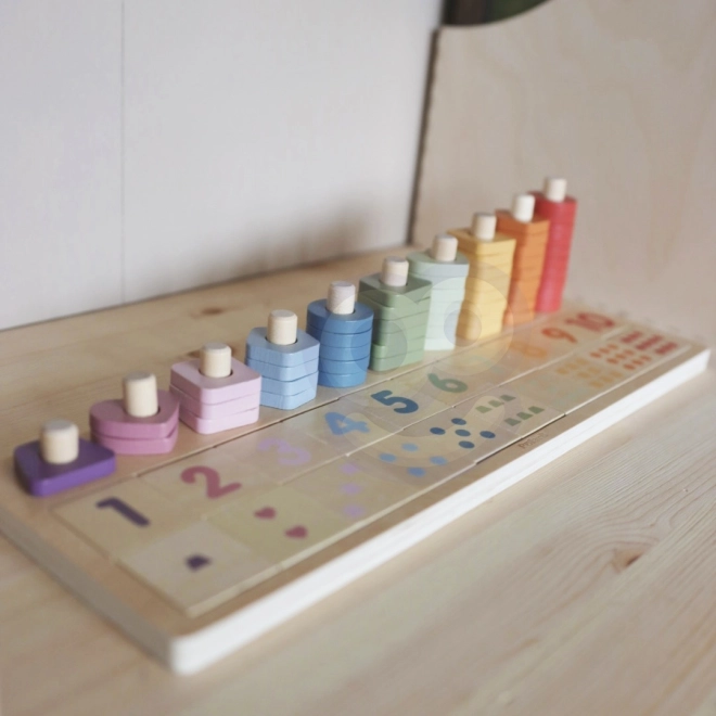 Houten telraam en sorteerspeelgoed Montessori van PolarB
