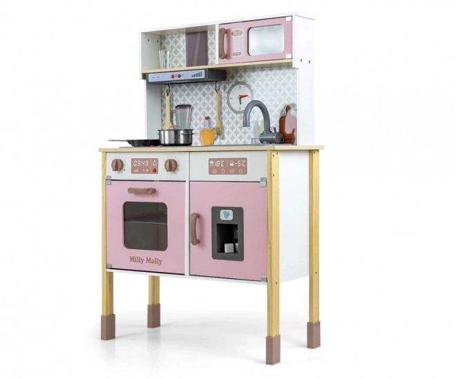 Houten keukenset Bjorn roze