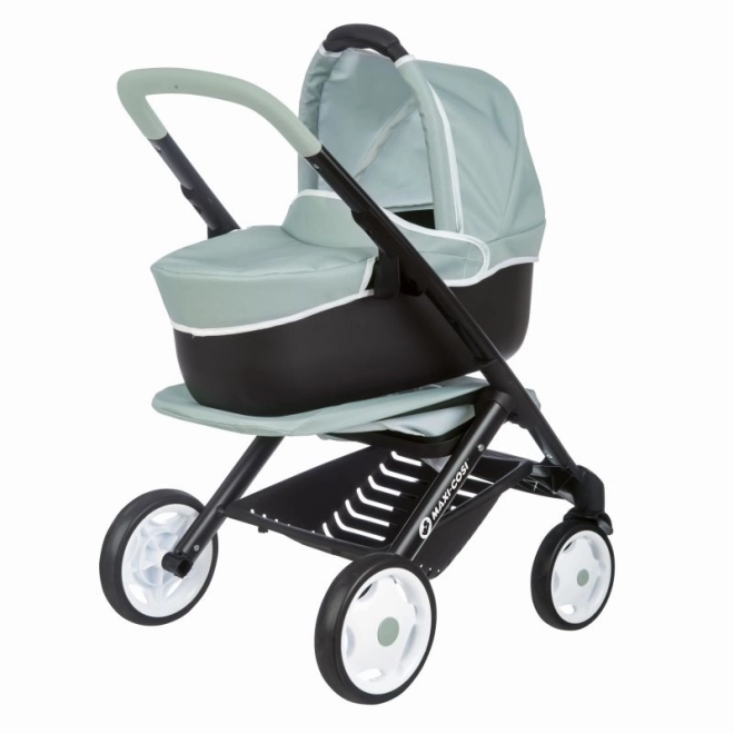 Gecombineerde poppenwagen Maxi Cosi groene-grijze
