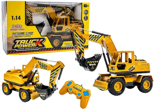 Op afstand bestuurbare graafmachine bulldozer 2-in-1 voor kinderen
