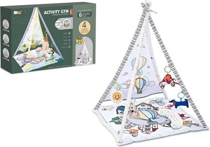 Baby speelkleed met luifel en muzikale accessoires