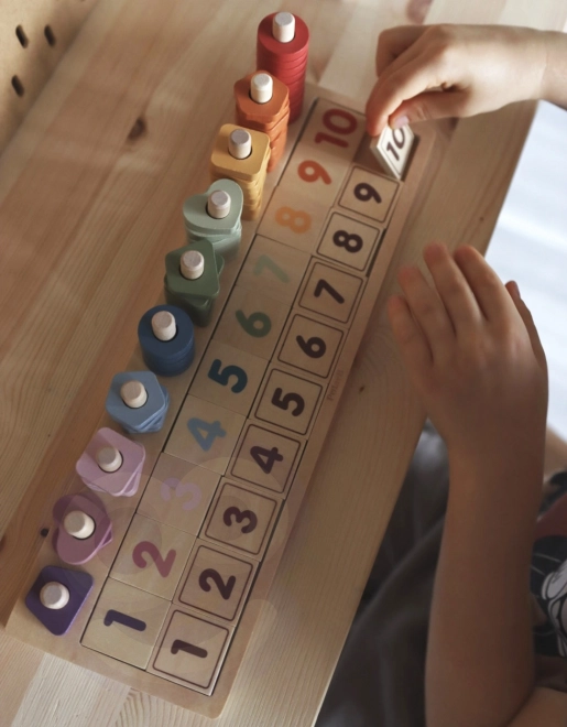 Houten telraam en sorteerspeelgoed Montessori van PolarB