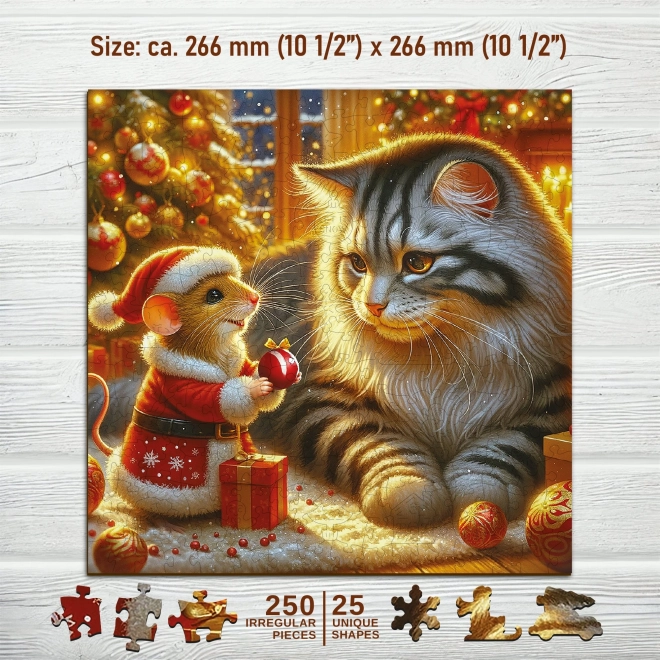 Houten puzzel Kat en muis 250 stukjes