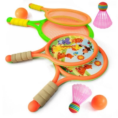 Kinderbadmintonrackets Dinosaurussen Oranje groen