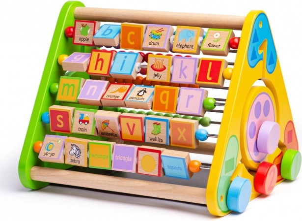 Bigjigs Baby actieve houten driehoek met Engels