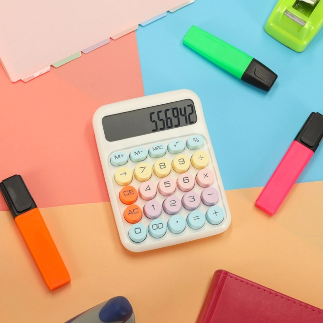 Ronde knoppen kantoorcalculator