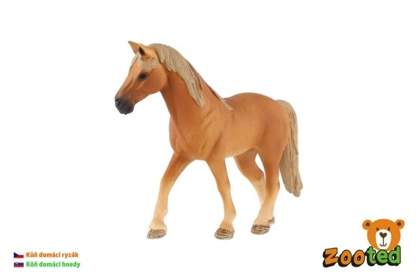 Paard thuis vos zooted plastic 13cm in zak