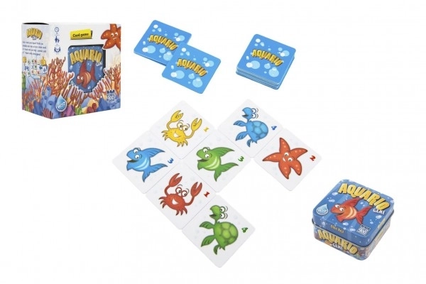 Aquario gezelschapsspel in een blikjesdoos 13x13x7,5cm