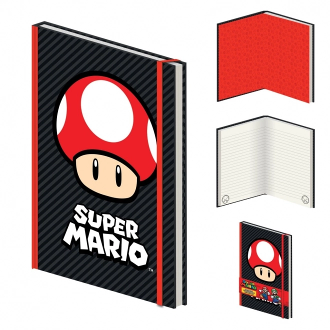 Super Mario notitieblok A5 premium Paddenstoel
