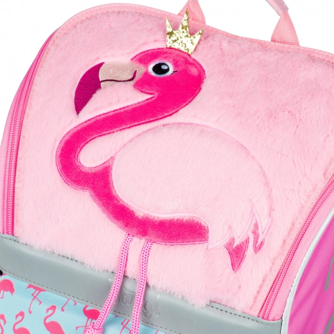 BAAGL 5 SET Zippy Flamingo: schooltas, etui, zak, map, doos