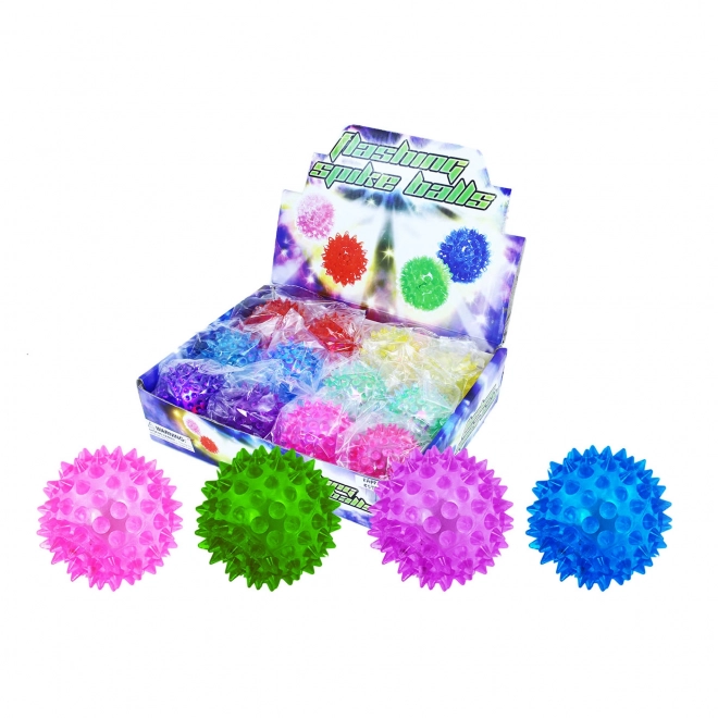 Springende bal met stekels en licht 5,5 cm