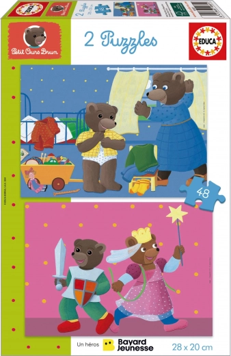 Puzzle Petit Kleine Beer 2x48 stukjes