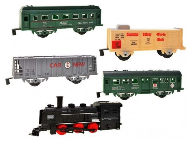 Elektrische treinstel met wagons