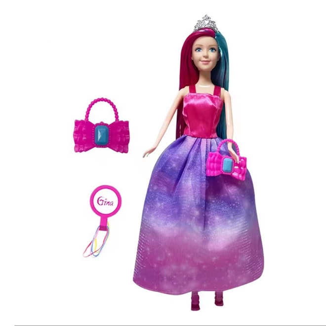 WOOPIE Set van 4 Magische Prinsessen - Poppenbox 4v1 met Accessoires