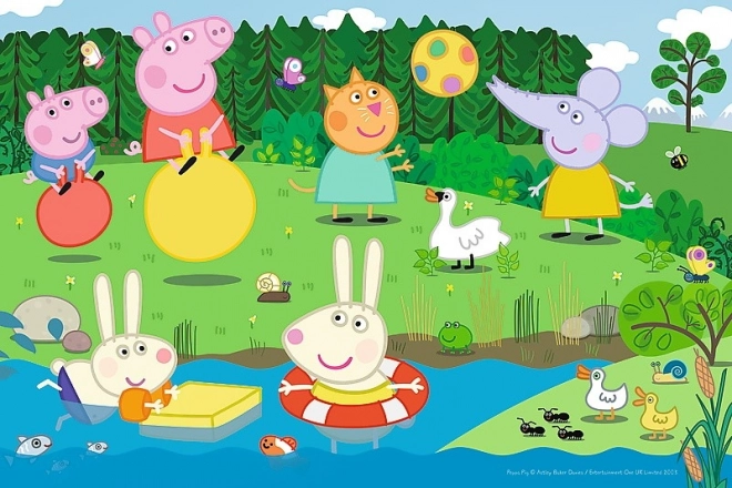 Puzzel Peppa Pig/Pep Paj-vakantieplezier 33x22cm 60 stukken in doos 21x14x4cm