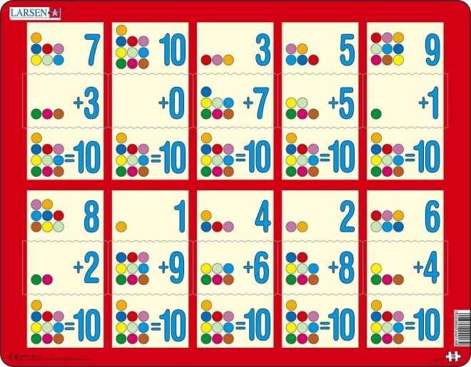 Larsen-puzzel optellen tot tien III, 10 stukjes