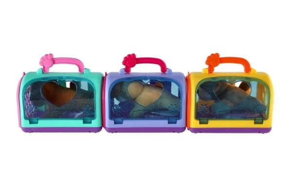 Transportbox met pluchen hondje