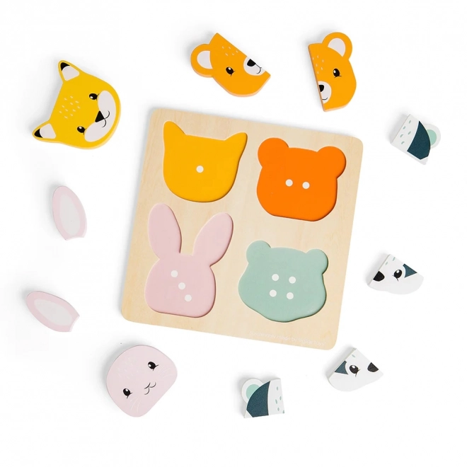 Houten inlegpuzzel met tellen Bigjigs Toys