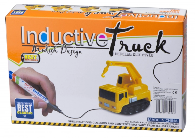 Inductief voertuig graafmachine MAGIC INDUCTIVE CAR + marker