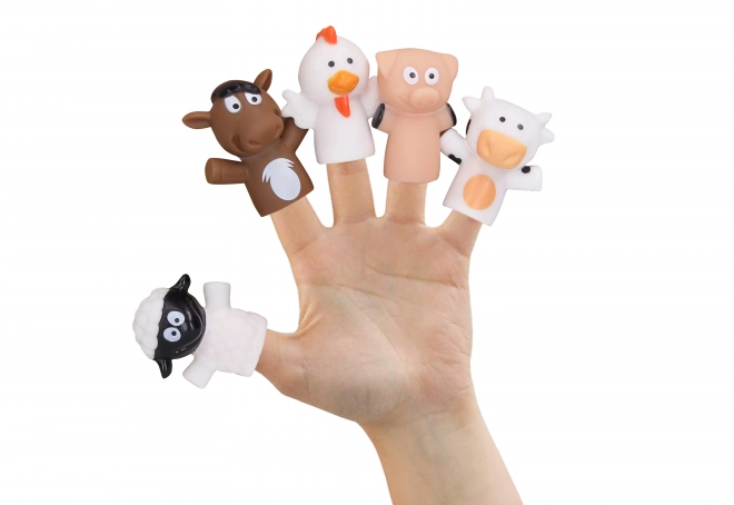 Dieren op vingers 5 cm 5 stuks
