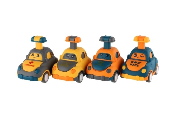 Plastic opwindautootje 9 cm - 4 soorten