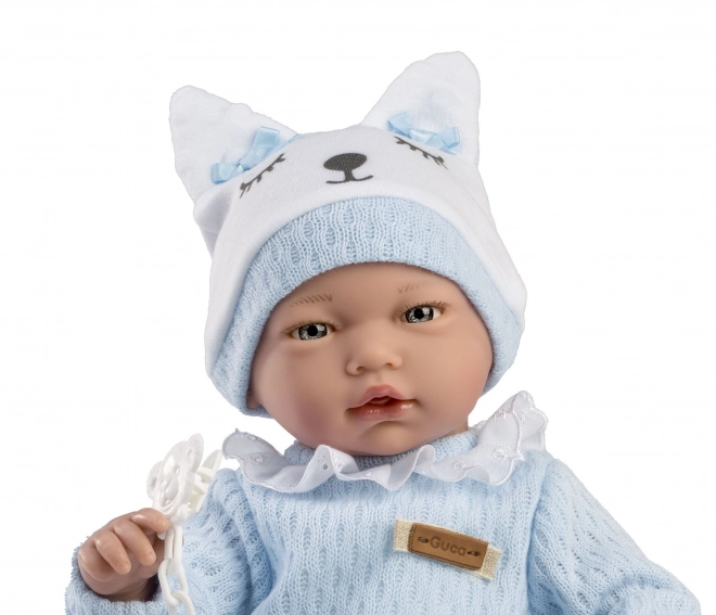 Guca 960 GAEL - realistische babypop met geluiden en zacht stoffen lichaam - 38 cm
