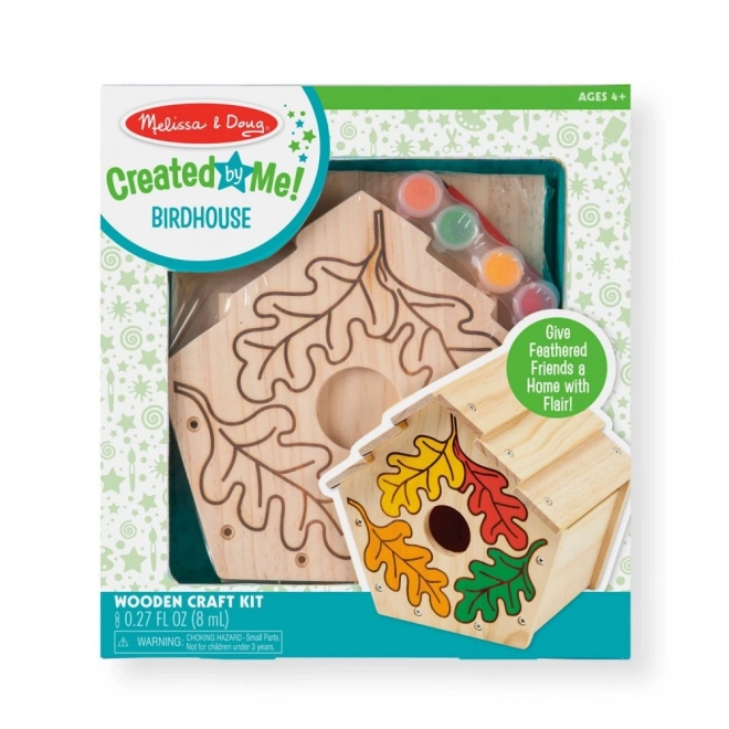 Creatieve set voor het maken van een vogelhuisje