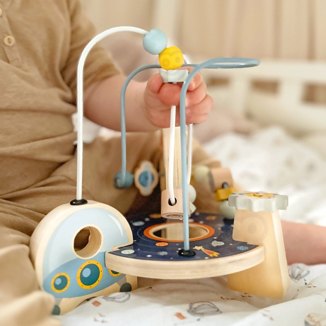 Houten raketlus van Tooky Toy