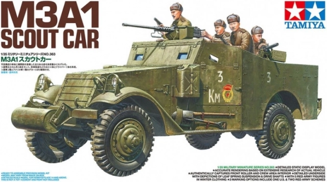Kunststof model M3A1 Scout Car