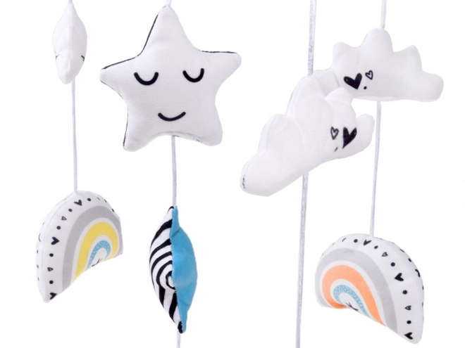 Mobiele muziekdoos voor kinderen met regenboog