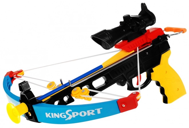Boog voor kinderen (6+) Sportset 7 st. + Schijf + 4 pijlen + Koker + Richtvizier