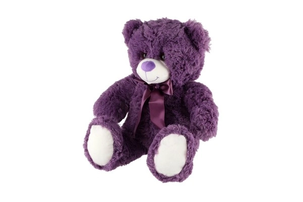Pluchen teddybeer Michael paars 35 cm