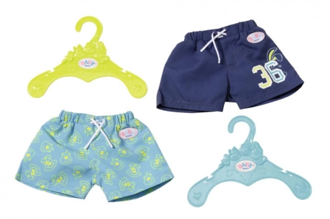 Baby born strand zomershorts blauw