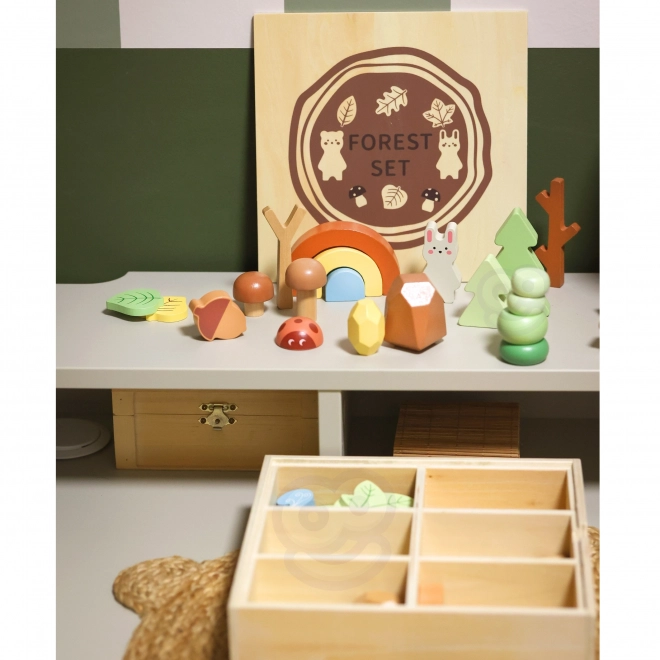 Bosset met houten blokken Tooky Toy
