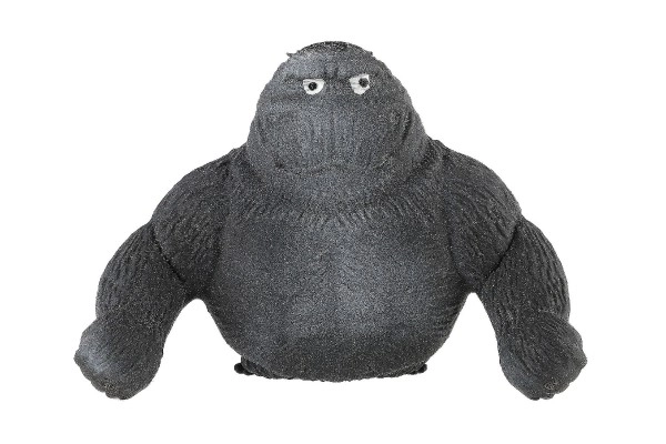 Gorilla anti-stress speelgoed gevuld met zand 400 g siliconen 12 cm 4 kleuren 8 stuks in doos