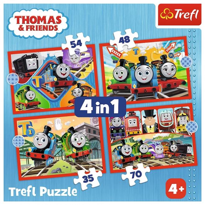Puzzel 4in1 Dappere Thomas, Thomas en Vrienden