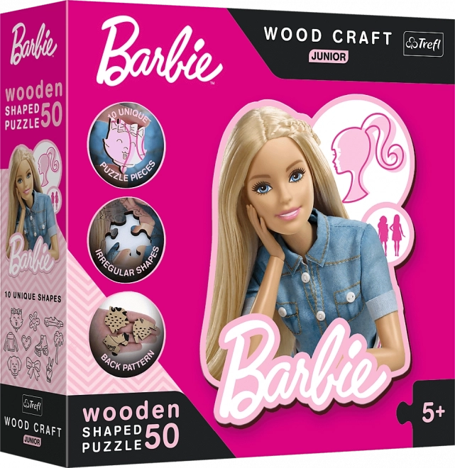 Houten Barbie-puzzel voor kinderen 50 stukjes