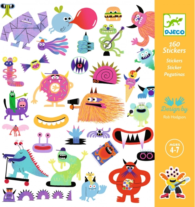Stickervellen Djeco Monsters